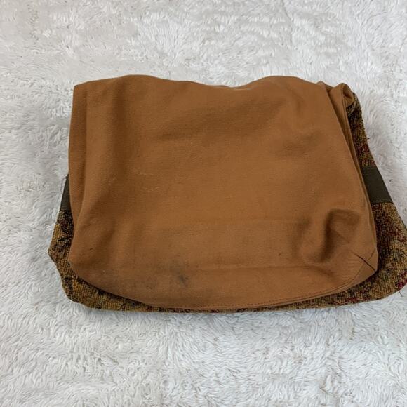 Handmade tan tapestry and plastic handle shoulder or handbag purse - Picture 9 of 9